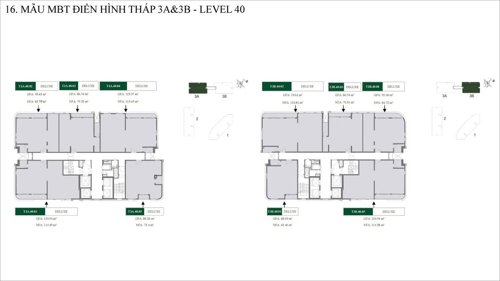 Mặt bằng dự án green skyline tầng 40 deluxe
