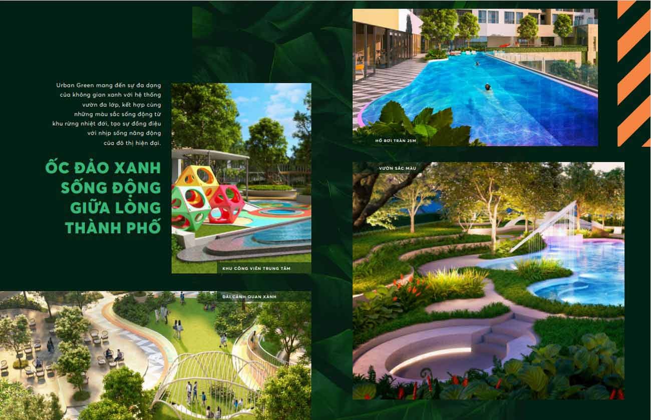 Các loại tiện ích Urban Green phổ biến: Công viên, khu vườn cộng đồng và hệ thống đường đi bộ