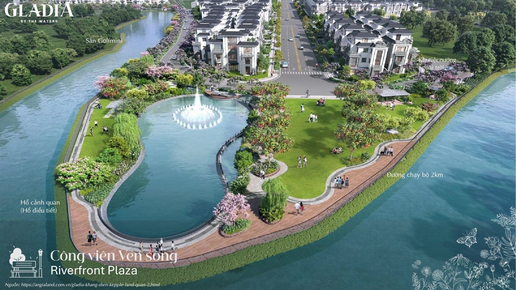 Công Viên Ven Sông Gladia by the Waters | Tiện Ích BBQ, Sân Golf Công Viên Ven Sông Gladia by the Waters | Tiện Ích BBQ, Sân Golf