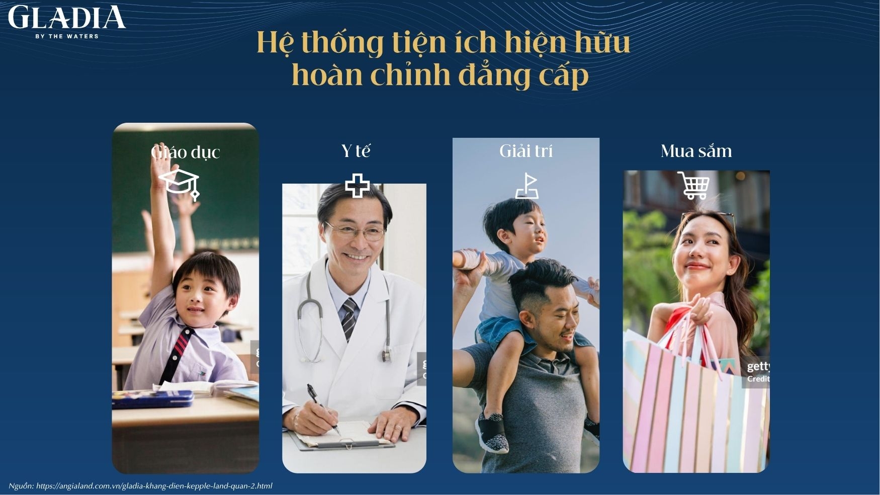 Tiện Ích Ngoại Khu Gladia by the Waters | Trường Quốc Tế, Bệnh Viện Tiện Ích Ngoại Khu Gladia by the Waters | Trường Quốc Tế, Bệnh Viện