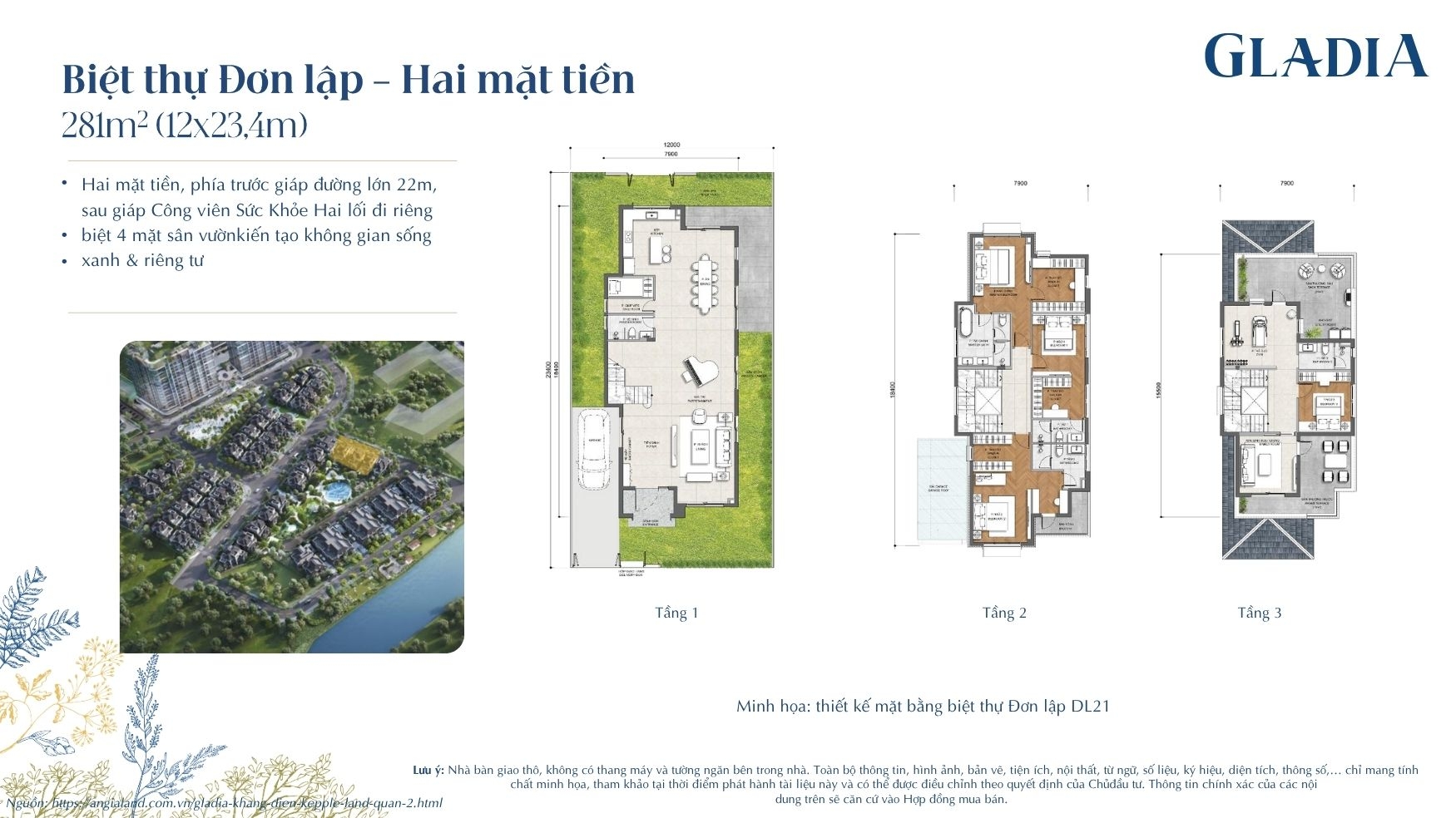 Thiết Kế Biệt Thự Đơn Lập Gladia by the Waters | Mẫu Biệt Thự Độc Bản Thiết Kế Biệt Thự Đơn Lập Gladia by the Waters | Mẫu Biệt Thự Độc Bản