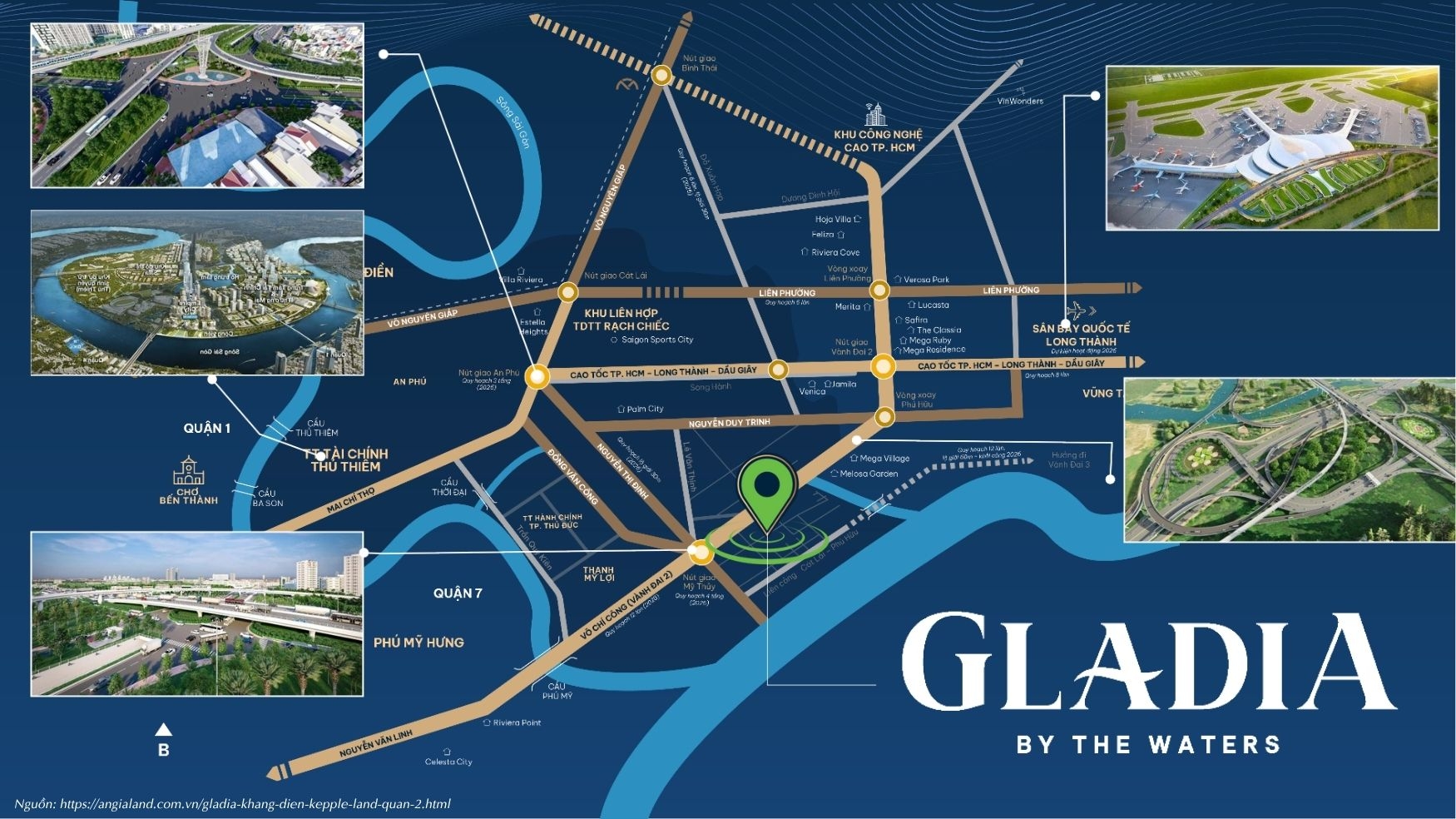 Vị Trí Gladia by the Waters | Đường Võ Chí Công, P. Bình Trưng, TP.HCM Vị Trí Gladia by the Waters | Đường Võ Chí Công, P. Bình Trưng, TP.HCM